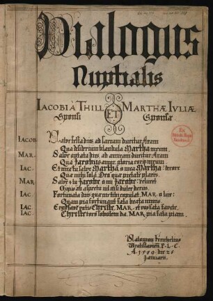 Dialogus nuptialis