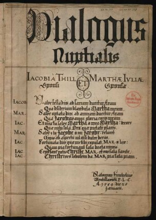 Dialogus nuptialis