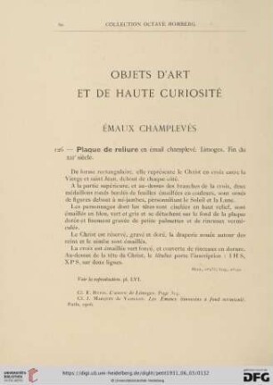 Objets d'art et de haute curiosité (No. 126 - 143)