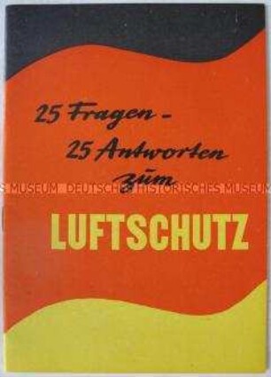 Informationsschrift der Nationalen Front zum Luftschutz