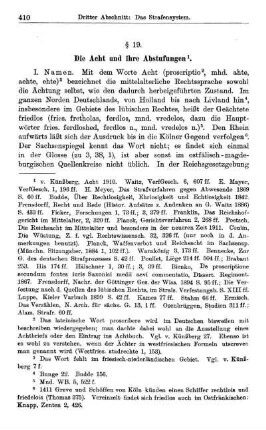 § 19. Die Acht und ihre Abstufungen.