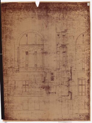 Königliches Residenzschloss Posen, Posen: Ansichten Saaltrakt Südseite 1:25