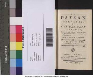 Le Paysan Perverti, Ou Les Dangers De La Ville. - Tome Quatrieme