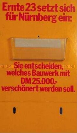 Werbeaufsteller (Thekenstück) für "Ernte 23"-Zigaretten