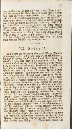 VII. Botanik.