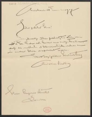 Brief an Augener Ltd.  : 28.11.1907