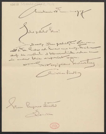 Brief an Augener Ltd. <London> : 28.11.1907