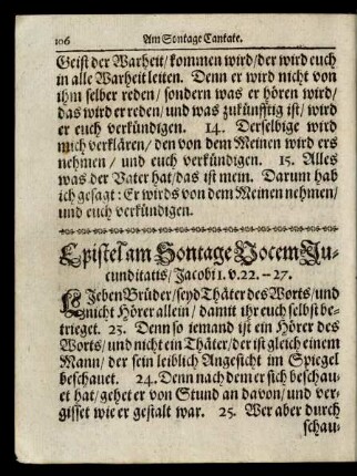 Epistel am Sontage Vocem Jucunditatis/ ...