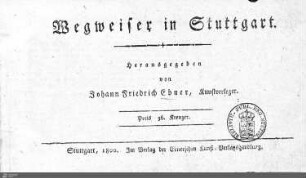 1800: Stuttgarter Adressbücher, 1800