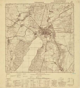 2445 Neubrandenburg, Topographische Karte 1:25000 (4cm - Karte)