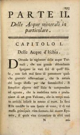 Trattato Delle Acque Minerali, Parte II.. Delle Acque Minerali in particolare