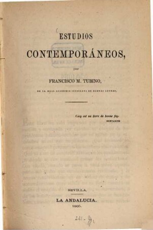 Estudios contemporáneos