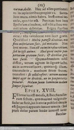 Epist. XVIII.