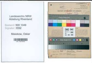 Entnazifizierung Oskar Masskow , geb. 07.03.1901 (Kaufmaennischer Angestellter)