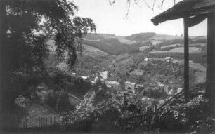 Glashütte. Stadtansicht von einem Aussichtspunkt