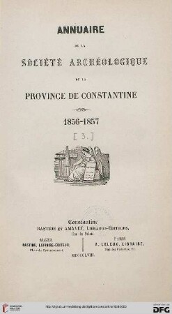 3: Annuaire de la Société Archéologique de la Province de Constantine