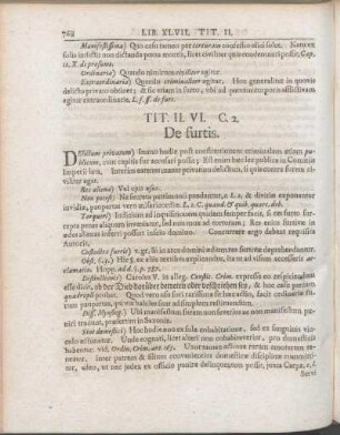 Tit. II. VI. C. 2. De furtis.