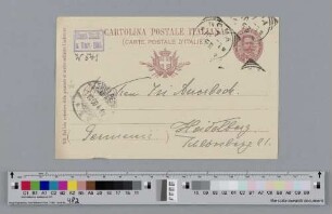 Postkarte an Ida Dehmel