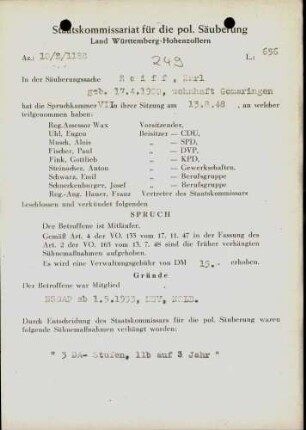 Reiff, Karl