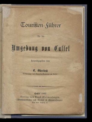 Touristen-Führer für die Umgebung von Cassel
