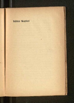 Achtes Kapitel