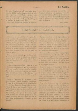 Barbarie sabía