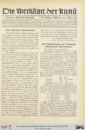 4: Der Delegiertentag des Verbandes Süddeutscher Kunstvereine