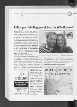 Kultur pur: Frühlingsgeschichten im AWO-Aktivtreff