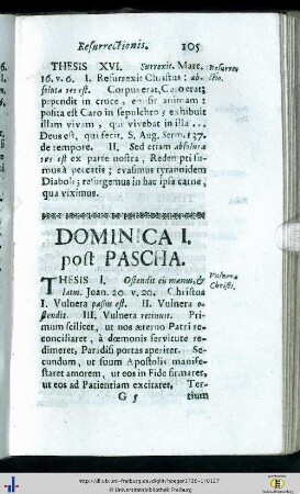 Dominica I – VI post Pascha.