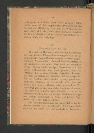 IX. Vegetabilien-Kultur.