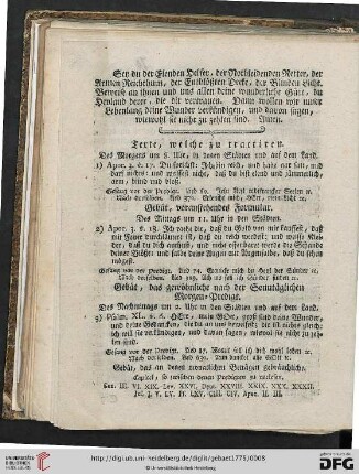 Texte, welche zu tractiren