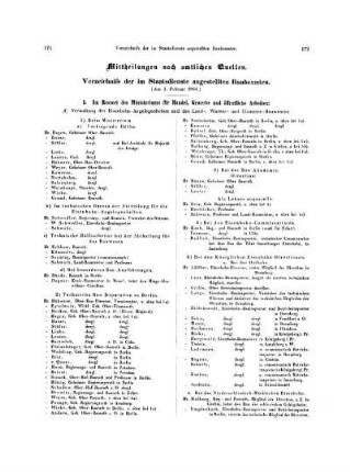 Verzeichnis der im Staatsdienste angestellten Baubeamten
