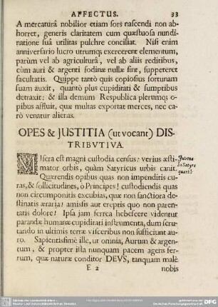 Opes & Justitia (ut vocant) Distributiva