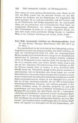 337-338 [Rezension] Mayer, Aloys, Evangelienharmonie in Kartothekform