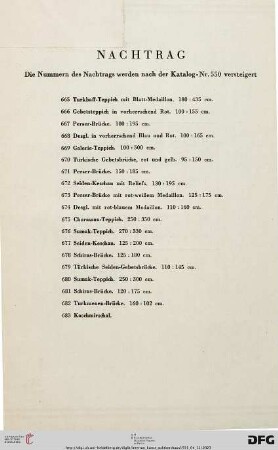Nachtrag (Nr. 665-683)