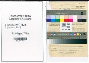 Entnazifizierung Willy Roediger , geb. 06.09.1892 (Polizist)