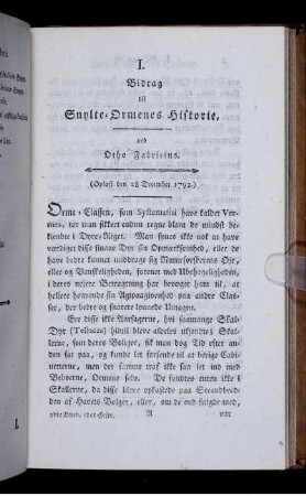 I. Bidrag til Snylte-Ormenes Historie.