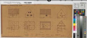 Einfamilienhaus Westfalennorm 1637W Grundrisse, Ansichten, Schnitt 1938 1 : 100 29,5 x 64 Pause Westfälische Heimstätte Dortmund Wohnungsgesellschaft Münsterland