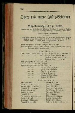 Obere und untere Justiz-Behörden