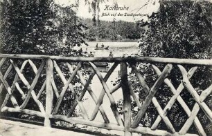 Postkartensammlung Weis mit Ansichten Karlsruhes. Stadtgarten