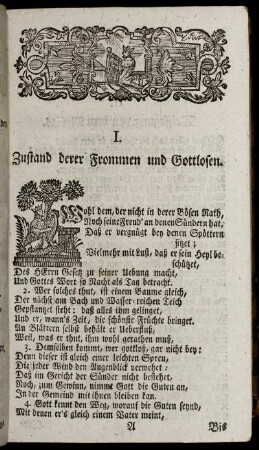 I. Zustand derer Frommen und Gottlosen. - XX. Bitte für den König.
