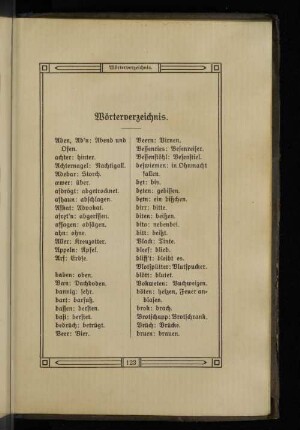 Wörterverzeichnis.