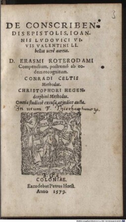 De Conscribendis Epistolis : Ioannis Ludovici Vivis Libellus uere aureus