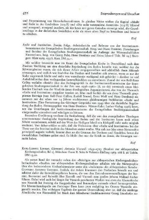472-473 [Rezension] Lippert, Karl-Ludwig, Giovanni Antonio Viscardi