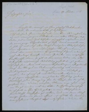 Brief von Bernhard Scholz an Louis Spohr