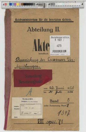 Auswirkung der Locarno-Verhandlungen: Bd. 6