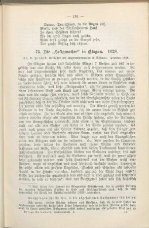 75. Die "Seligmacher" in Glogau. 1628.