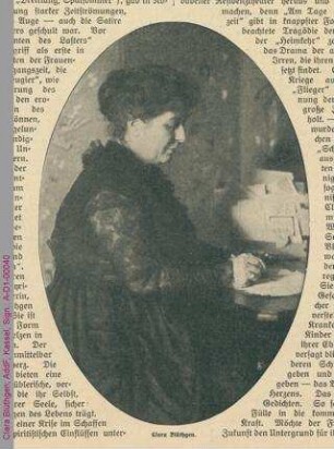 Porträt von Clara Blüthgen