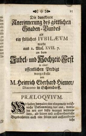 15-22, Praeloquium.-Exordium.