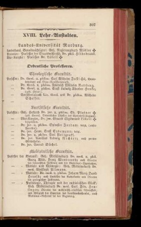 XVIII. Lehr=Anstalten.